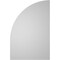 Ekena Millwork Quarter Round Top Right Surface Mount PVC Gable Vent w/ 3-1/2"W x 1"P Standard Frame, 20"W x 30"H GVPQR20X3001SN - alternate 4